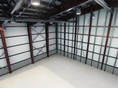 Airplane Hangar Interior 3D Model Low-poly 3D model