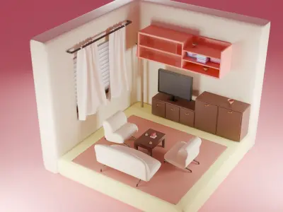 small room Free 3D model