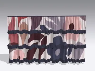 Curtain Low-poly 3D model