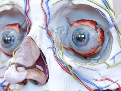  Human Head Full Anatomy and Skin 