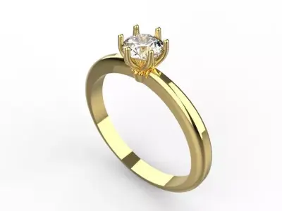 3D Engagement Ring Model 3D print model