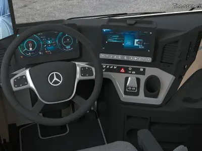  Mercedes eActros 600 Long Haul Semi With Trailer White Rigged 