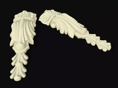 pilaster ornate griffin 3D model