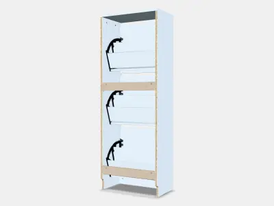 BISSA Shoe cabinet with 3 compartments Low-poly 3D model