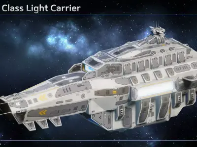 Spaceship Arnim Light Carrier Low-poly 3D model