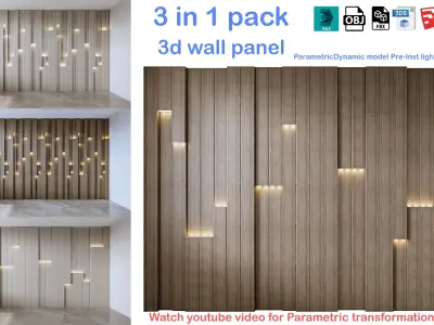 Decorative Wall Panel 3D wall panel 3d panel 3D model