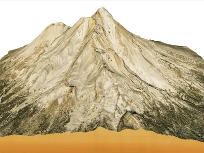 Mount Shasta 3d model terrain 3D model