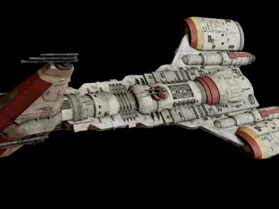 Star Wars Knights of the Old Republic Hammerhead Cruiser 3D model