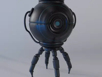 SciFi Robot Low-poly 3D model