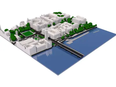 London city tile Level 2 block TQ3079 North West 3D model