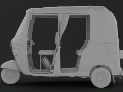 TRICYCLE - RICKSHAW  3D MODEL Low-poly 3D model