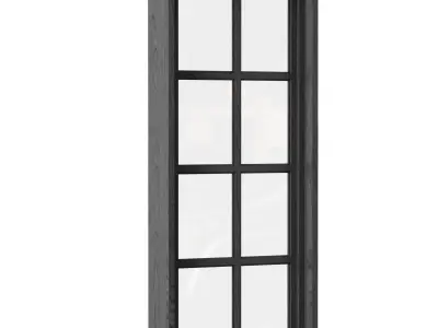 Rectangle wooden windows V1 Low-poly 3D model