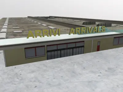 LIMC Terminal 2 Low-poly 3D model