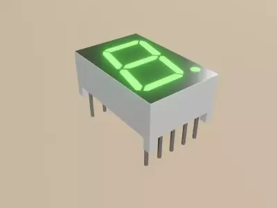 Display 7 segments - Electronics Parts Low-poly 3D model