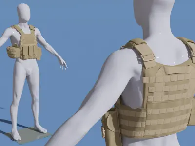  Coyote Brown Tactical Vest on Mannequin 