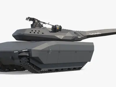  Advanced Stealth Armored Vehicle Dark Gray Rigged for Cinema 4D 