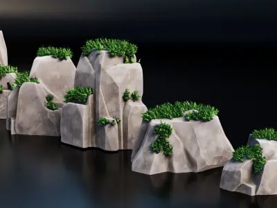Rocks Low-poly 3D model order