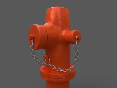 Hydarnt old rusty fire hydrant 3D model