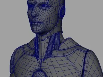 Human robot Low-poly 3D model