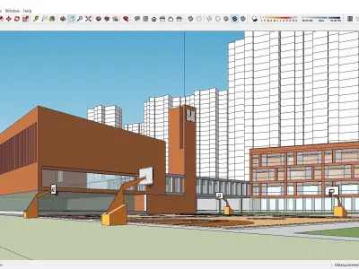 Sketchup School and University H4 3D model