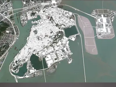 Cityscape Makao China  3D model