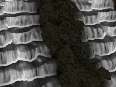 rocky river stream 3D model