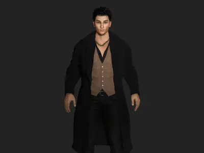 AAA 3D REALISTIC CHARACTER - EUROPEAN BUSINESSMAN  MAFIA  NPC Low-poly 3D model