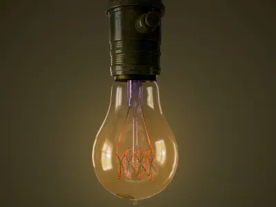 Vintage light bulbs Collection PBR Low-poly 3D model