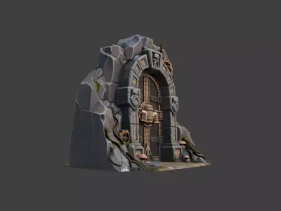 Dwarven Portal Low-poly 3D model