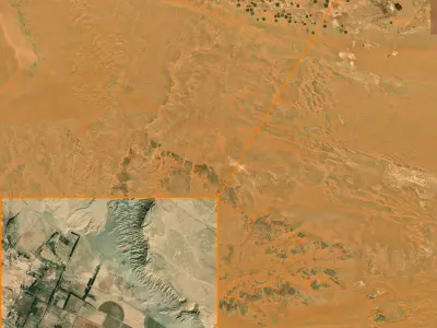NEOM city topography Saudi Arabia - tile n29 e39 3D model