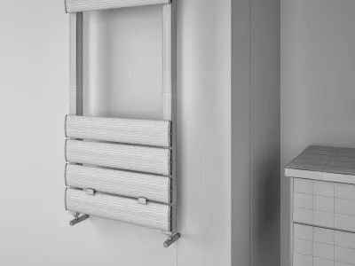 Carisa radiator model Eliptic Low-poly 3D model