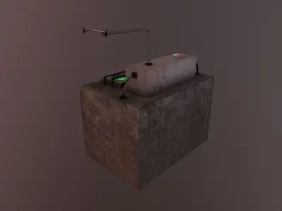 Cyberpunk City - Building 2 Low-poly 3D model