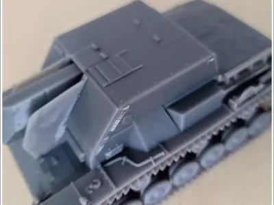 SG-122 122 mm M-30 mounted howitzer SPG - Soviet army WW2 Second 3D print model