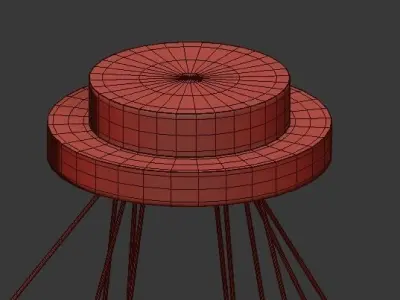 Wheel Long Gold DIMM 3D model