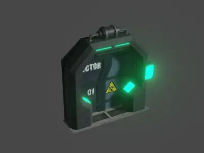 scifi door  3D model