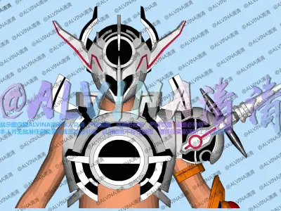 Kamen Rider Evol Black Hole Form Armor - DIY Cosplay Pepakura Low-poly 3D model