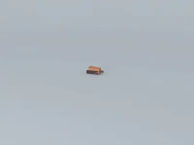 Exterior orange truck in sky Free 3D model