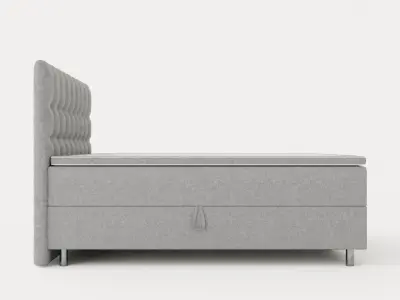 Montana Complete Bed Package 180x200 Light Gray Low-poly 3D model