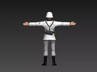 White Frontline Commander 18 3D model