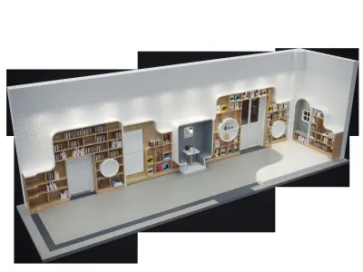 Children reading rooms kindergartens activity rooms 3D model