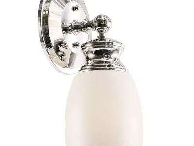 Untitled bathroom light fixture with glass shade 3D model