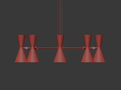 Cairo Eight Arm Contemporary Chandelier 3D model