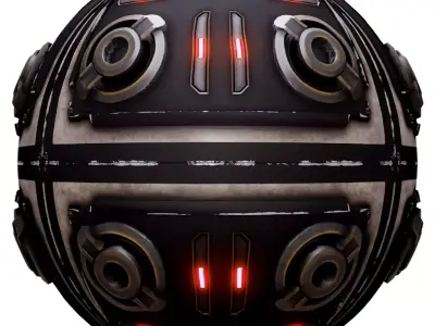 PBR Seamless Sci-Fi Texture 03 Low-poly 3D model