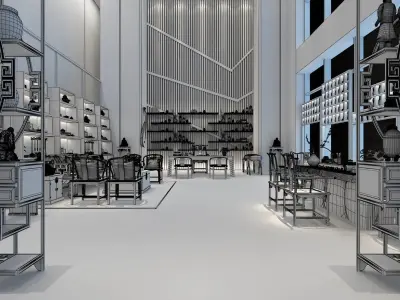 Business Restaurant - Coffee - Banquet  05 3D model