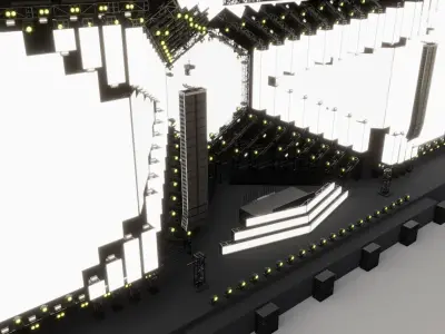 Ultra Music Festival 2018 Stage 3D model