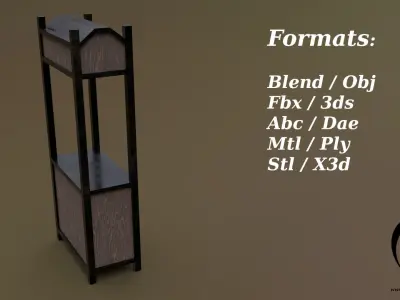 Trade stand 14 R Low-poly 3D model
