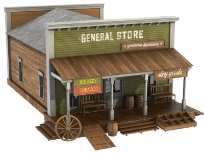  Detailed Western Buildings Collection(1) 