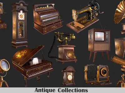 Old Item Mega Pack Low-poly 3D model