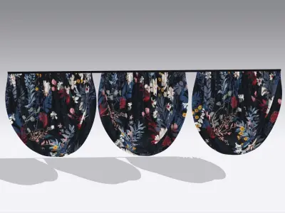 Curtain Low-poly 3D model