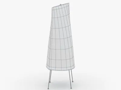 1414 - Paper Lamp Low-poly 3D model